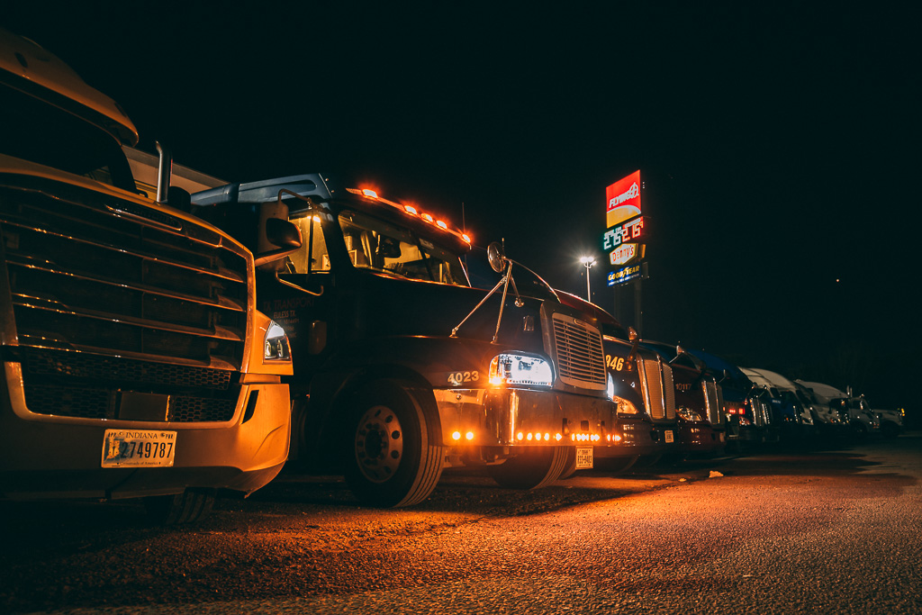 Night Time truck stop